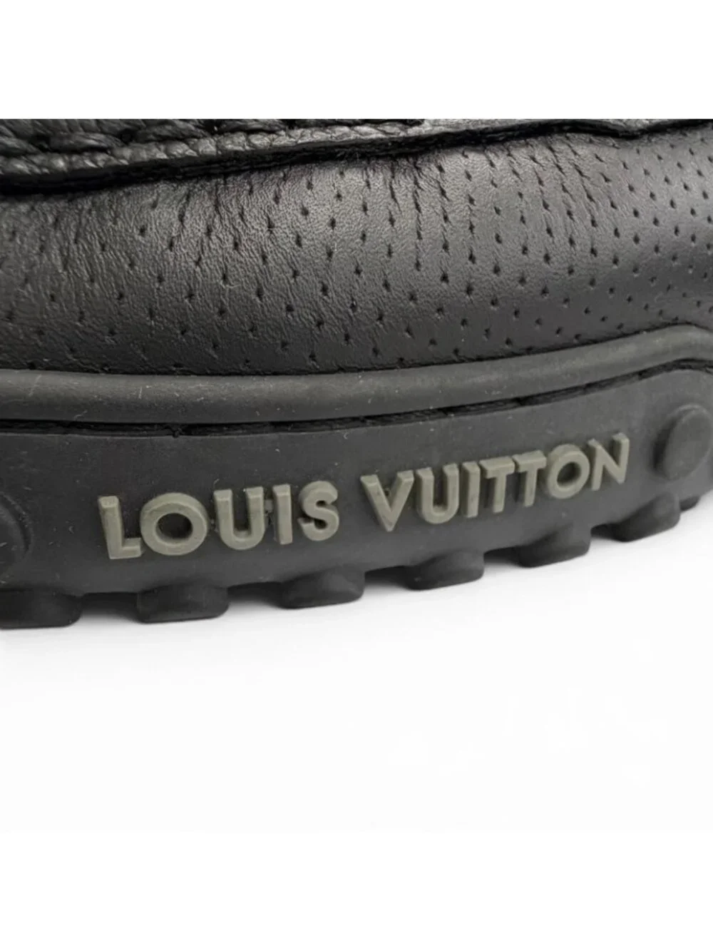 Louis Vuitton LV Line Monogram Flower Leather Loafers Driving Shoes 7.5